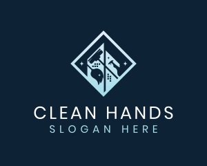 Housekeeping Cleaning Sanitation logo design