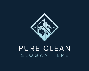 Sanitize - Housekeeping Cleaning Sanitation logo design