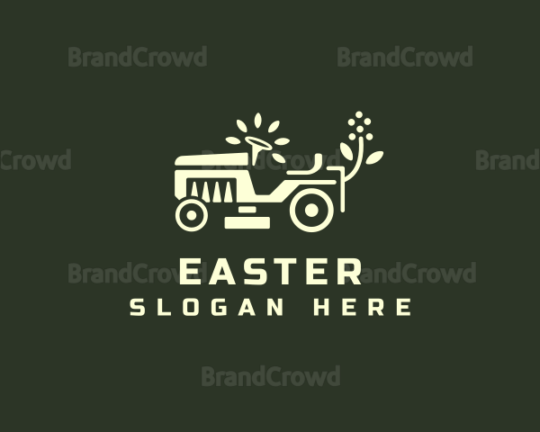 Lawn Mower Tractor Landscaping Logo
