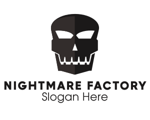 Scary - Smiling Scary Skull logo design