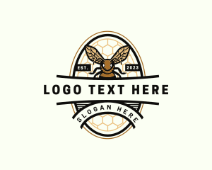 Classic - Honey Bee Hexagon Pattern logo design