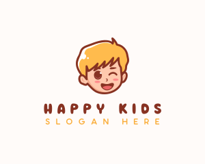 Happy Boy Head logo design