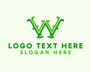 Vegetarian - Nature Letter W logo design