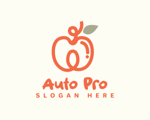 Apricot Doodle Fruit Logo