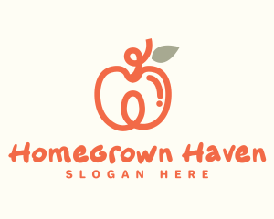 Apricot Doodle Fruit Logo