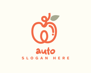 Apricot Doodle Fruit Logo