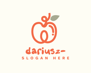 Apricot Doodle Fruit Logo