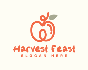 Apricot Doodle Fruit logo design