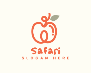 Agriculture - Apricot Doodle Fruit logo design