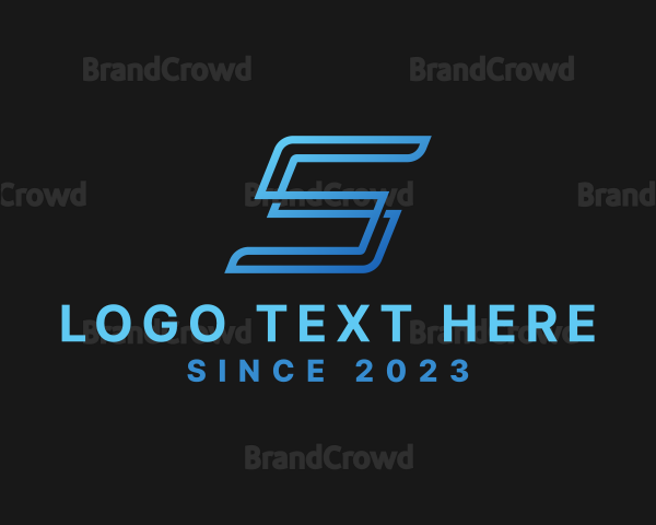 Futuristic Outline Company Letter S Logo