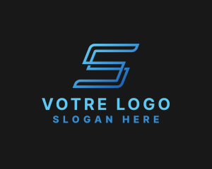 Futuristic Outline Company Letter S  Logo