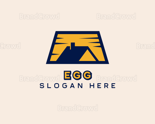 Construction Roofing Contractor Logo