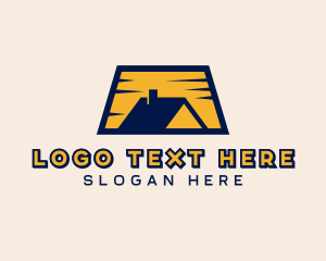 Construction Roofing Contractor Logo