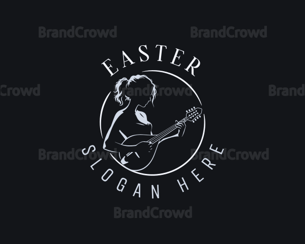 Banjo Musician Instrument Logo