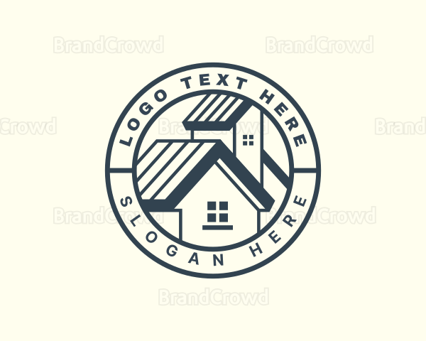 House Roofing Real Estate Logo