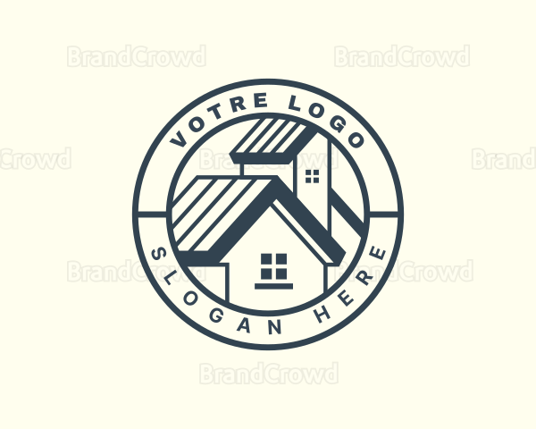 House Roofing Real Estate Logo