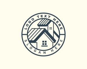 Lease - House Roofing Real Estate logo design