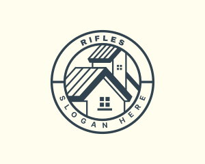 House Roofing Real Estate Logo