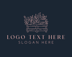 Potted Plants - Landscaping Plant Gardening logo design