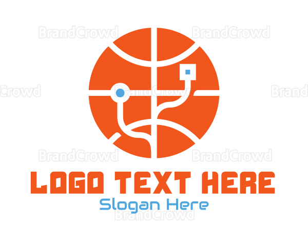 Electronic Basketball Technology Logo