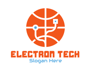 Electronic Basketball Technology logo design