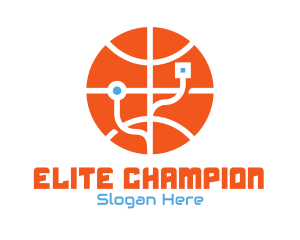 Electronic Basketball Technology logo design