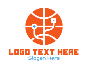Basketball - Electronic Basketball Technology logo design