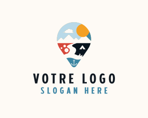 Tour Guide - Adventure Travel Destination logo design