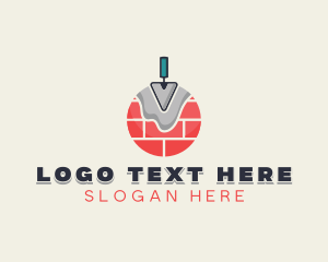 Trowel - Masonry Trowel Handyman logo design