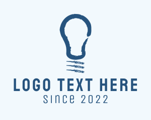 Idea - Light Bulb Watercolor logo design