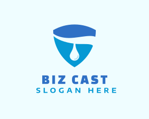 Distilled - Water Shield Sanitizer logo design