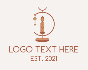Relaxing - Relaxing Boho Candle Lamp logo design
