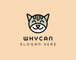 Happy Cat Face Logo