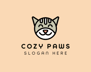 Happy Cat Face logo design