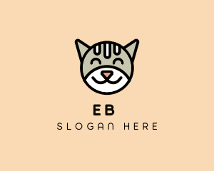 Pussycat - Happy Cat Face logo design