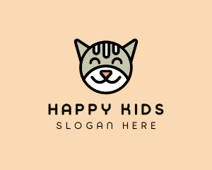 Happy Cat Face logo design