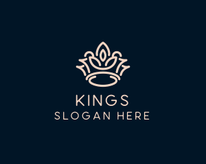 Beige Royal Crown logo design