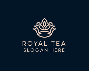 Beige Royal Crown logo design