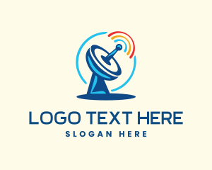 Internet - Internet Signal Satellite logo design