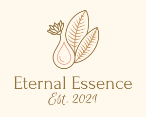 Leaf Flower Essence Oil logo design