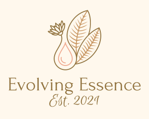 Leaf Flower Essence Oil logo design