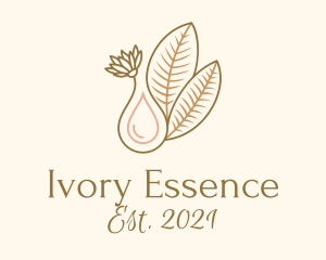 Leaf Flower Essence Oil logo design