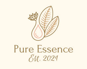 Essence - Leaf Flower Essence Oil logo design