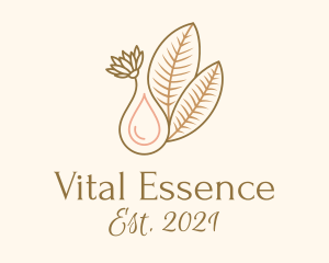 Essence - Leaf Flower Essence Oil logo design