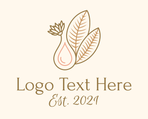 Essence - Leaf Flower Essence Oil logo design