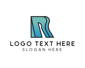 Letter R - Company Wave Letter R logo design