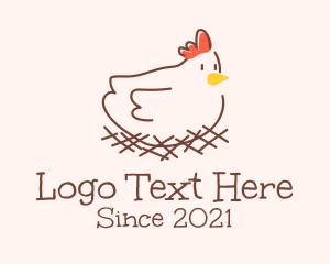 Red Chicken - Chicken Hen Poultry logo design
