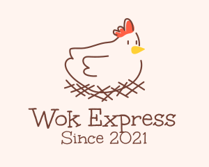 Chicken Hen Poultry  logo design