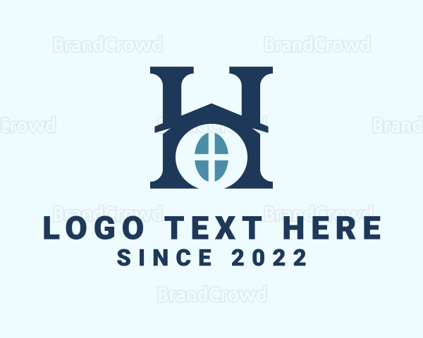 Blue Home Letter H Logo