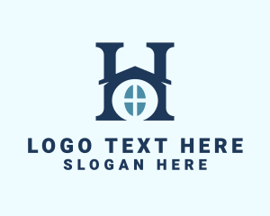 Blue Home Letter H Logo